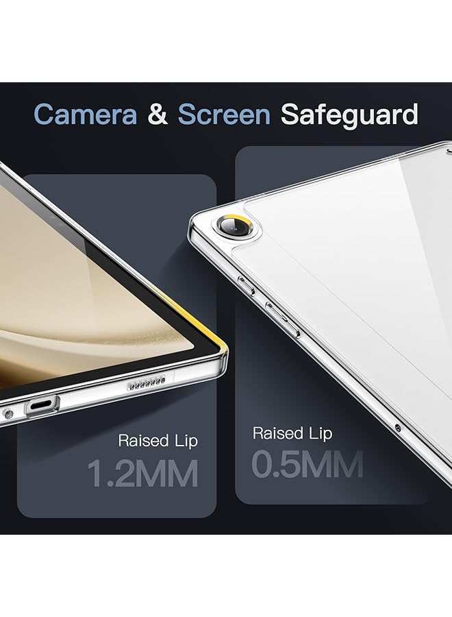 جي تيك جراب شفاف لجهاز Samsung Galaxy Tab A9 Plus A9+ مقاس 11 بوصة، جراب شفاف مقاوم للصدمات ومضاد للاصفرار مع ظهر صلب من مادة البولي كربونات ومصد TPU ناعم شفاف - Image 4