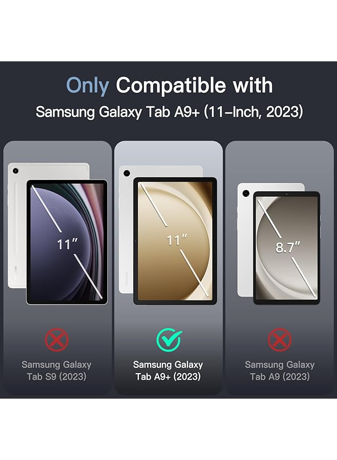 جي تيك جراب شفاف لجهاز Samsung Galaxy Tab A9 Plus A9+ مقاس 11 بوصة، جراب شفاف مقاوم للصدمات ومضاد للاصفرار مع ظهر صلب من مادة البولي كربونات ومصد TPU ناعم شفاف - Image 2