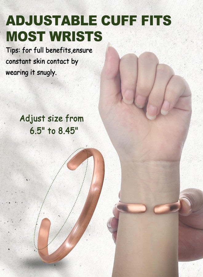 MagEnergy Copper Bracelet for Men Women, 100% Real Copper Tibetan Cuff Bangle, Pure, Raw Handmade Mens & Womens Pulsera de Cobre - Image 5