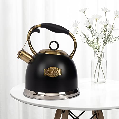 LUXGRACE Tea Kettle -3.0 Quart Tea Kettles Stovetop Whistling Teapot Stainless Steel Tea Pots for Stove Top Whistle Tea Pot - Image 3