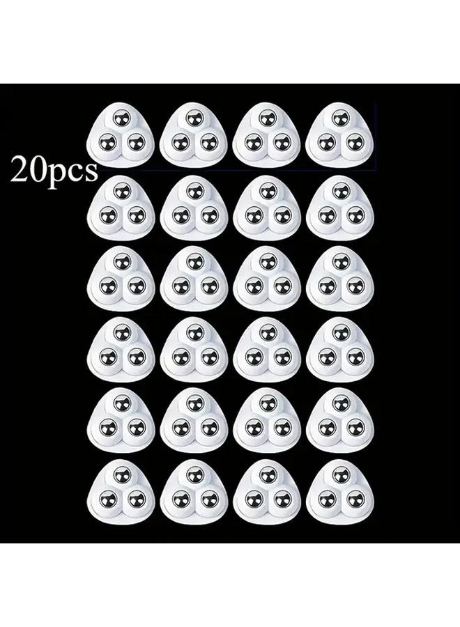 عجلات كراسي دوارة بيضاء ثقيلة 360 درجة ذاتية اللصق تركيب بدون أدوات - Image 1