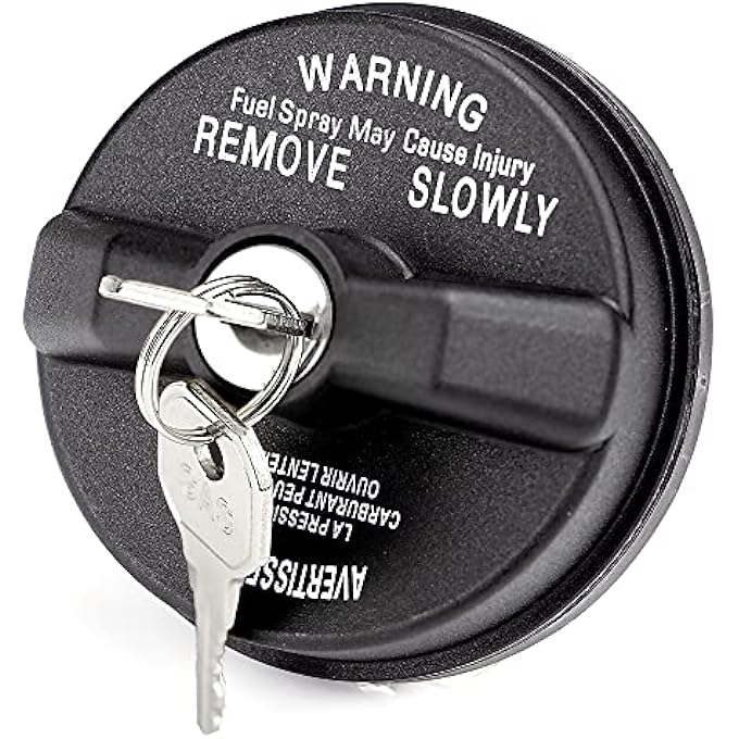 rayihni Locking Gas Cap Lock Fuel Cap For Jeep Wrangler JK TJ Liberty Cherokee Compass Grand Cherokee Commander Patriot  Dodge Ram 1500 2500JourneyCaravanChargerChallengerDakotaDurangoAvenger - Image 1
