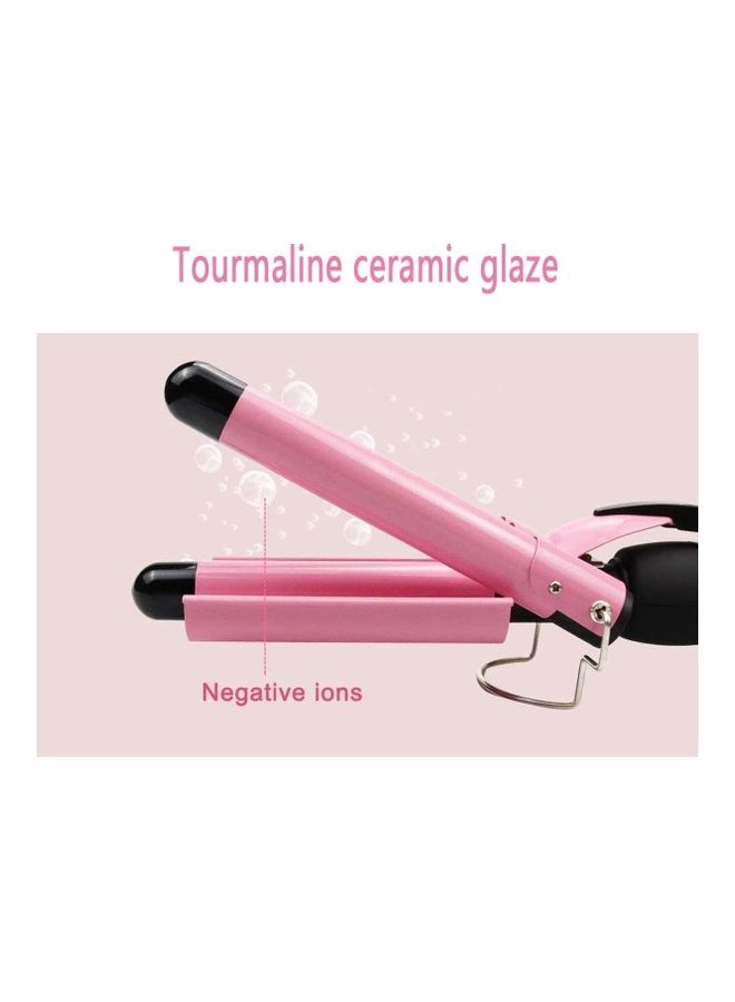 NIBEMINENT 3 Barrel Hair Curler Pink/Black - Image 5