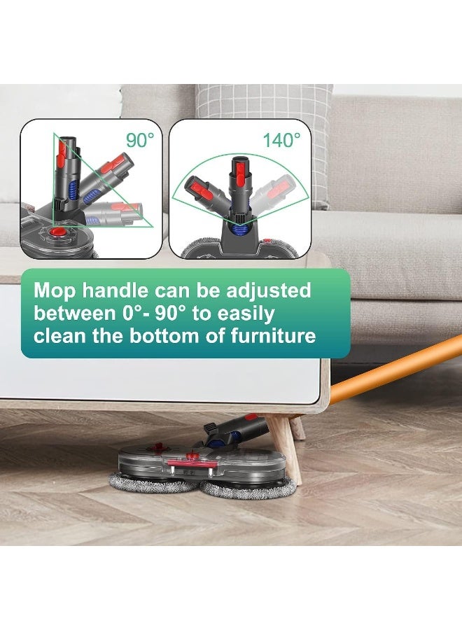 رأس ممسحة جاجاديال لمكانس دايسون V15 و V11 و V10 و V8 و V7، ملحق ممسحة كهربائية مع خزان ماء قابل للفصل و 12 وسادة ممسحة قابلة لإعادة الاستخدام - Image 5