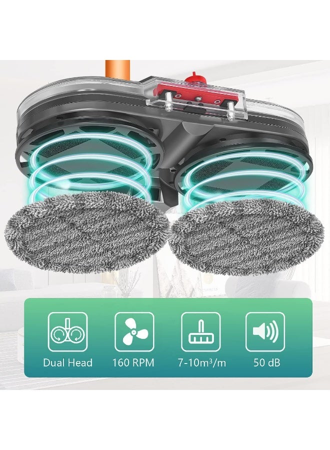 رأس ممسحة جاجاديال لمكانس دايسون V15 و V11 و V10 و V8 و V7، ملحق ممسحة كهربائية مع خزان ماء قابل للفصل و 12 وسادة ممسحة قابلة لإعادة الاستخدام - Image 3