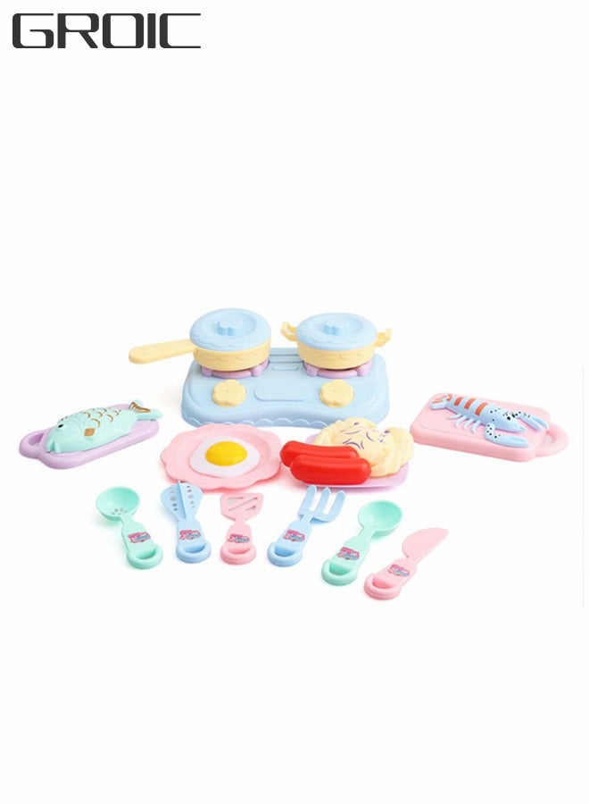 GROIC 20 Pieces Kitchen Cooking Set Shrimp Crab Fish Playset Toy for Kids Early Age Development Educational Pretend Play Food Assortment Set - Image 1