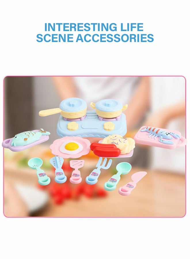 GROIC 20 Pieces Kitchen Cooking Set Shrimp Crab Fish Playset Toy for Kids Early Age Development Educational Pretend Play Food Assortment Set - Image 3