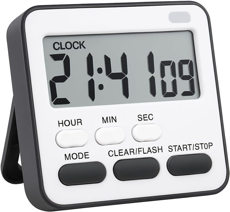 CBK Digital Kitchen Timer & Stopwatch - Large Digit Countdown, Loud Alarm with Back Stand Ideal for Cooking, Baking, Stop Watch Timer for Study Table Accessories for Students (Multi-Colour) - Image 1