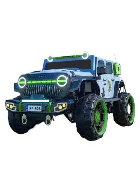 Electric ride-on car for children, a car 2024 that dazzles with its colors and wonderful design, a new 4×4 car (gray)