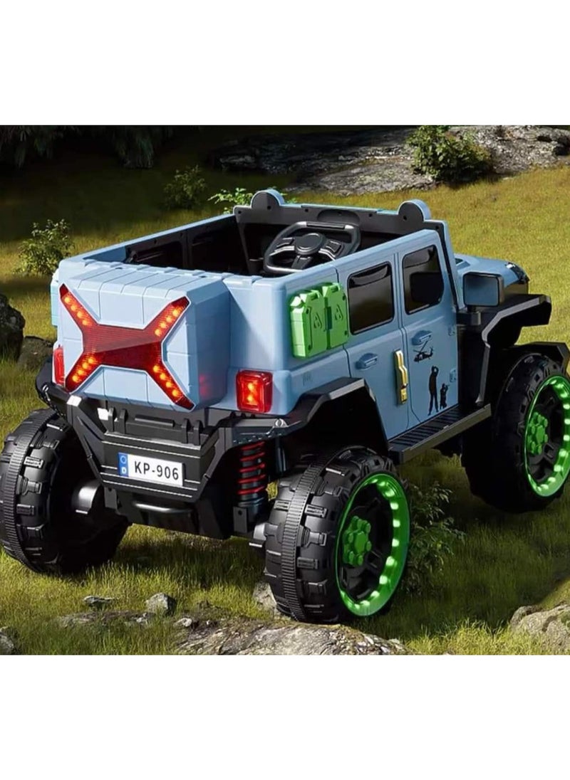 null - Electric ride-on car for children, a car 2024 that dazzles with its colors and wonderful design, a new 4×4 car (gray) - Image 1
