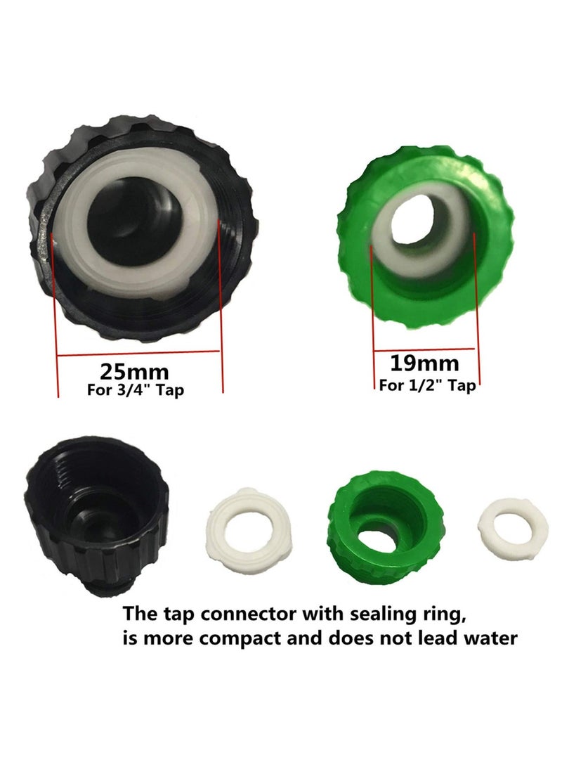SOLARAE 14 Pack Hose Tap Connector Kit for Join Garden Hose Pipe - Nozzle & Mixer Tap Connector, 2 Waterstop & Repair Connector, 2 Double Male & Hose Tap,  4 Hose End Quick Connector - Image 4