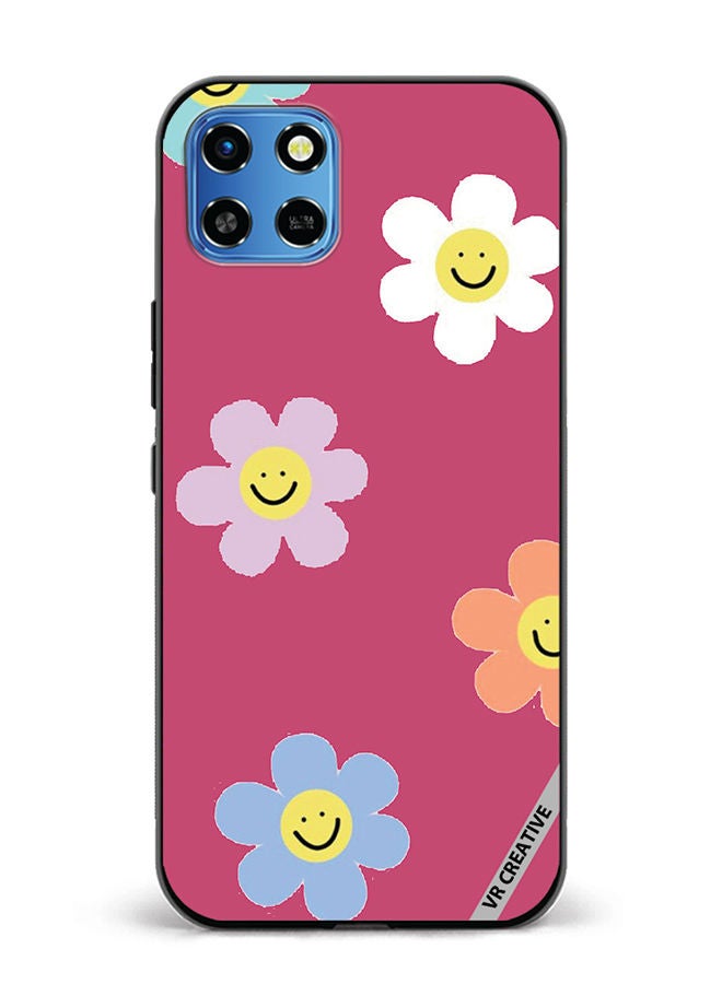 VR CREATIVE Protective Case Cover For Infinix Smart 6 HD Flower Design Multicolour - Image 1
