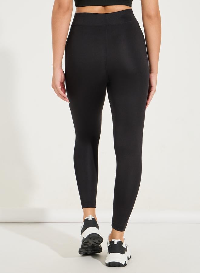 ستايلي اكتيف مجموعة من 2 ليقنز اساسي بخصر عريض - Image 5