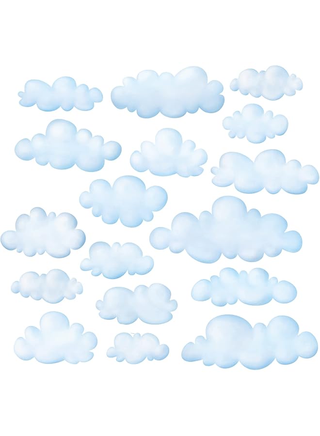 ديكو وال ملصقات حائط للأطفال على شكل غيوم Ds 8030، ملصقات حائط قابلة للإزالة وقابلة للتقشير واللصق، مناسبة للأطفال في غرف نوم الأطفال وغرف المعيشة الصغيرة - Image 1