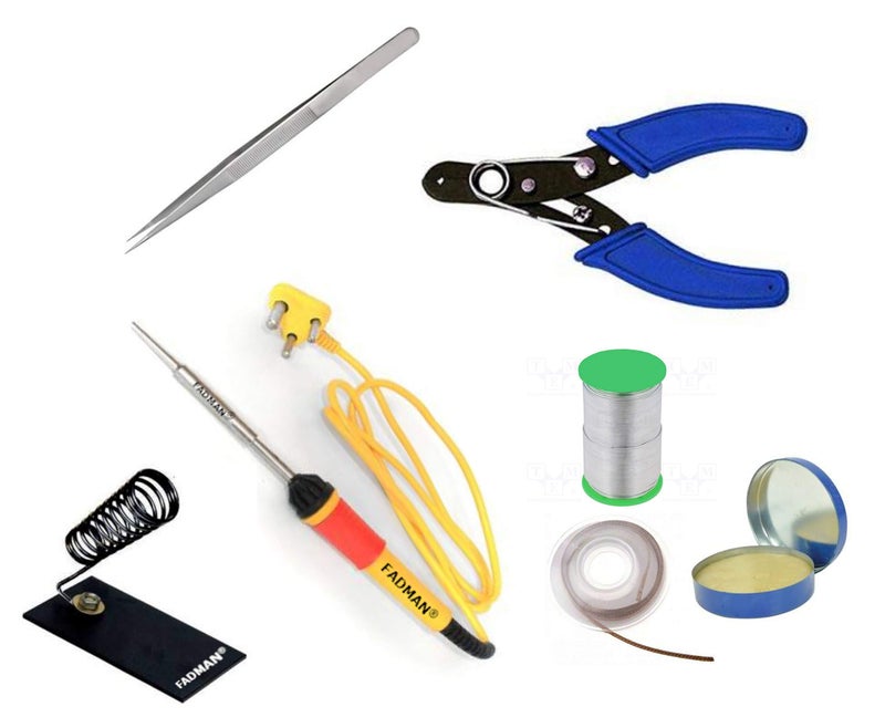 Fadman Electric Soldering Iron Kit 25W (Multicolour) (7in1) - Image 1