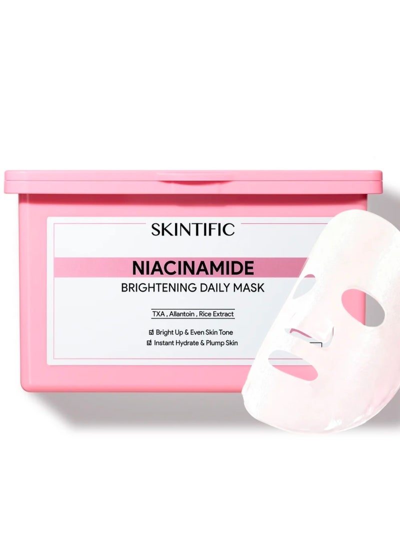 SKINTIFIC NIACINAMIDE BRIGHTENING DAILY MASK 30PCS 400G - Image 1