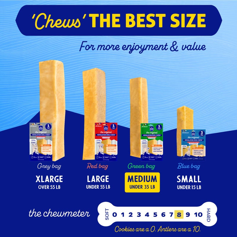 Himalayan Dog Chew Original Yak Cheese Chew, Peanut Butter, 1 Medium Stick, 2.3 oz, Gluten Free, Healthy Treats, Grain & Lactose Free 100% Natural, Long Lasting, for Dogs Under 35 lbs - Image 5