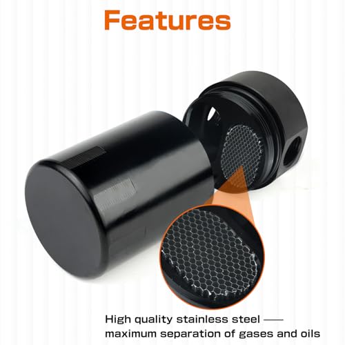 BHB Oil Catch Can Compatible with Chevy Silverado 2014-2018 & GMC Sierra 1500/Tahoe/Suburban/Yukon 2015-2020 & Escalade 2015-2019 3oz Oil Separator - Image 3
