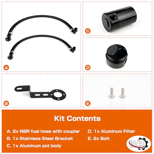 BHB Oil Catch Can Compatible with Chevy Silverado 2014-2018 & GMC Sierra 1500/Tahoe/Suburban/Yukon 2015-2020 & Escalade 2015-2019 3oz Oil Separator - Image 5