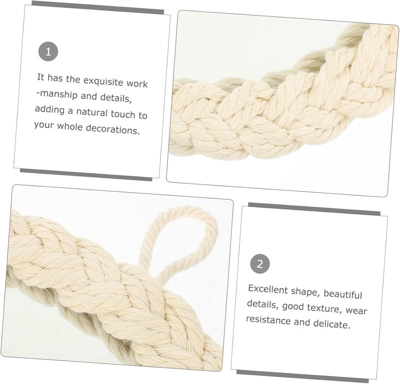 ABOOFAN Decorative Macrame Wall Mirror Unique Woven Design for Living Bedroom Decor Artistic Home Accent Versatile Wall Pendant Present for Friends and Family - Image 5