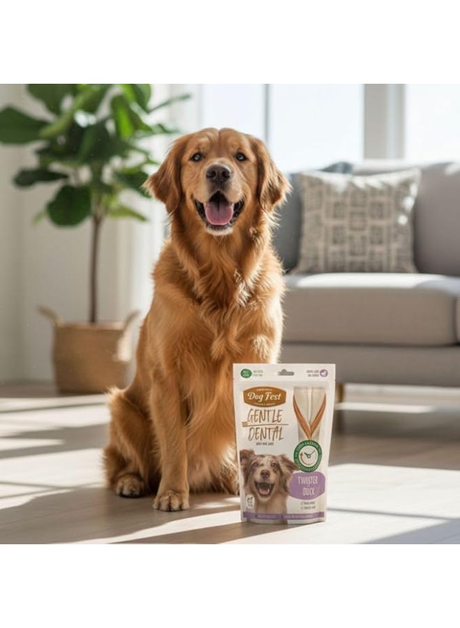 Dog Fest Dental Treats for Adult Dogs Twister Duck Flavor Dental Chews, 100g From Varmacy - Image 4