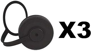 Nalgene Nalgene 32oz Wide Mouth Water Bottle Cap Replacement Black Loop Top Lid (3-Pack)  - Image 1
