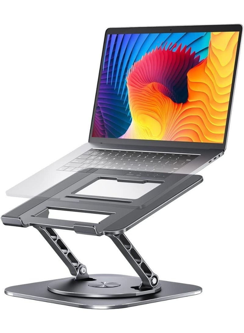 Adjustable Laptop Stand with 360° Rotating Base – Ergonomic Foldable Laptop Holder for Notebooks up to 16 Inches – Ideal for Office Use - Image 3