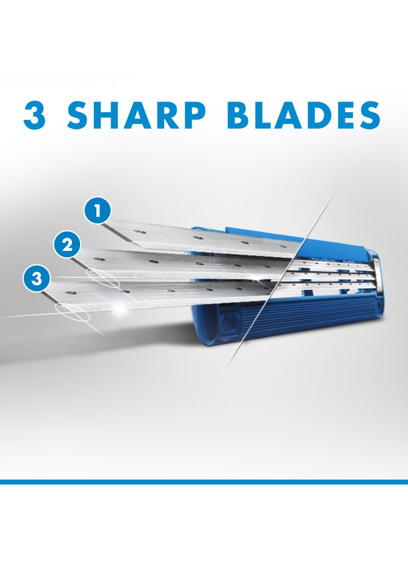 Gillette ماك 3 تيربو ماكينة حلاقة للرجال قابلة لإعادة التعبئة: 8 شفرات بديلة - Image 3