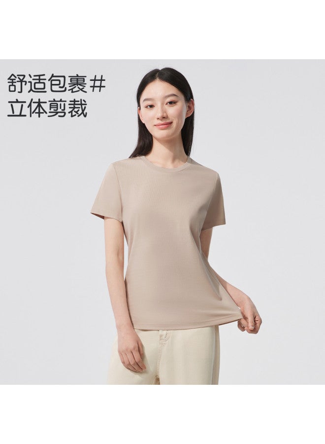 MIIOW Autumn Women'S Short-Sleeved Base Layer Skin-Friendly T-Shirt, Versatile Solid Color Women'S Tee - Image 5