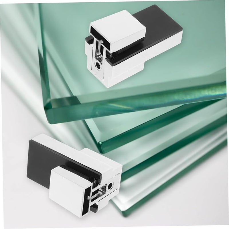 Heavy Duty Glass Clamp Support Bracket 4 Pack Sturdy Metal Mount For Kitchen Bathroom Shelves - Image 5