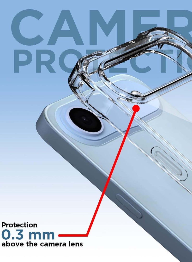 دبليو تيك غطاء حماية ضد الصدمات بزوايا من TPU لهاتف آبل آيفون Air 5G 2025 (MCTPTN) - شفاف - Image 3