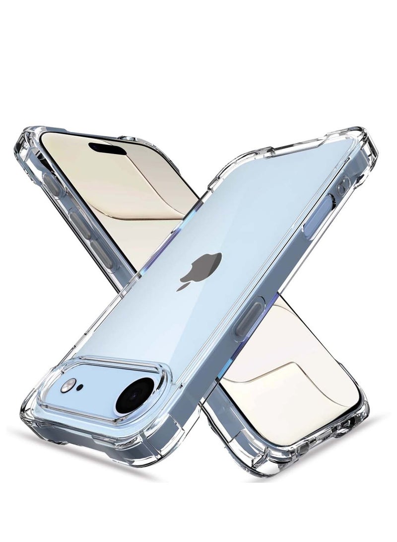 دبليو تيك غطاء حماية ضد الصدمات بزوايا من TPU لهاتف آبل آيفون Air 5G 2025 (MCTPTN) - شفاف - Image 1