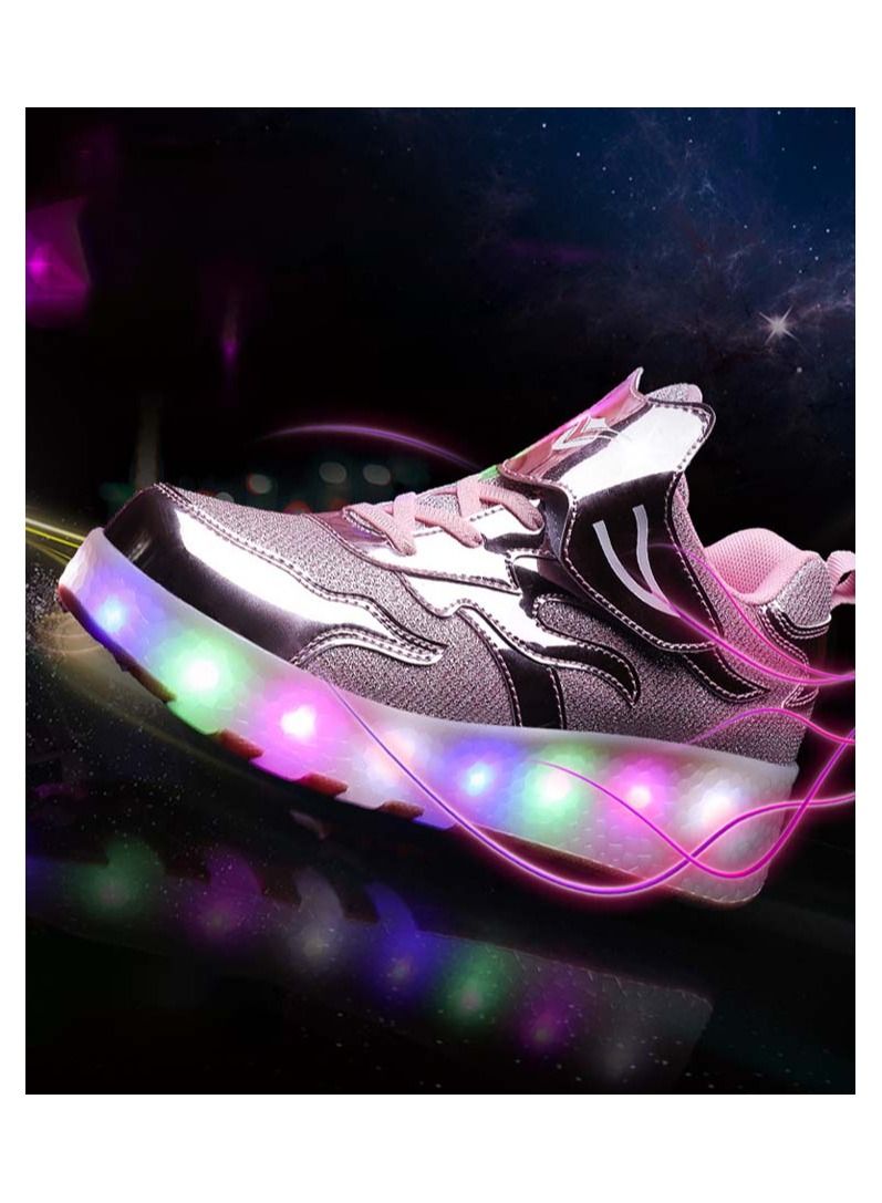 LED Flash Light Fashion Shiny Sneaker Skate Shoes With Wheels And Lightning Sole  - Image 3