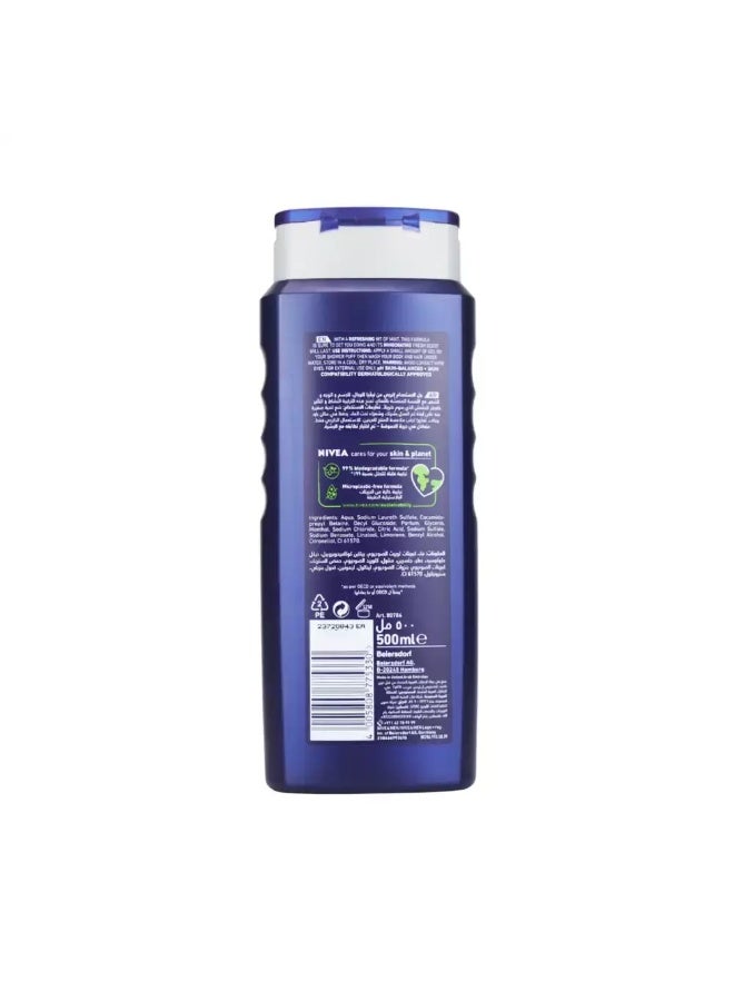Nivea Men Energy Shower Gel with Energizing Mint Extract 3in1 Gel- 500ml - Image 2