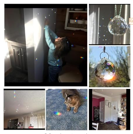 JIHUI Clear Glass Crystal Ball Prism Pendant Suncatcher 40 mm - Image 5
