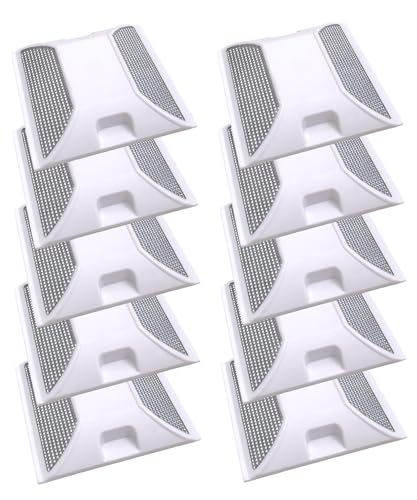 Merhoff Larkin Road Reflectors Pack of 10 | 4 by 4 inch Street Pavement & Asphalt Stud Markers | Great for Speed Bumps, Sidewalks, Pedestrian Crossings, Freeways & Driveways | Industrial Grade (White) - Image 1