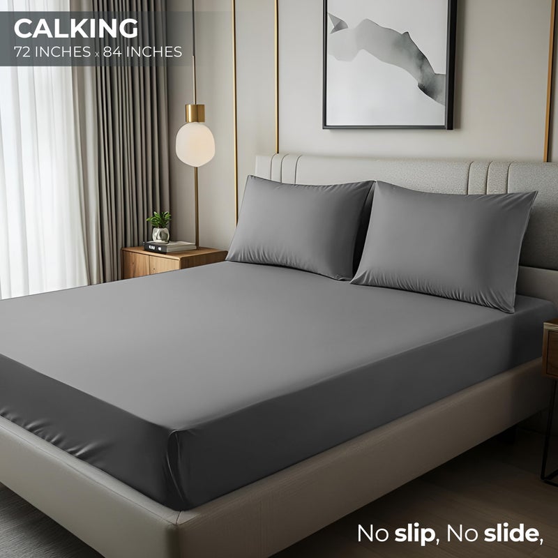 Utopia Bedding Cal King Fitted Sheet - Bottom Sheet - Deep Pocket - Soft Microfiber -Shrinkage and Fade Resistant-Easy Care -1 Fitted Sheet Only (Grey) - Image 2