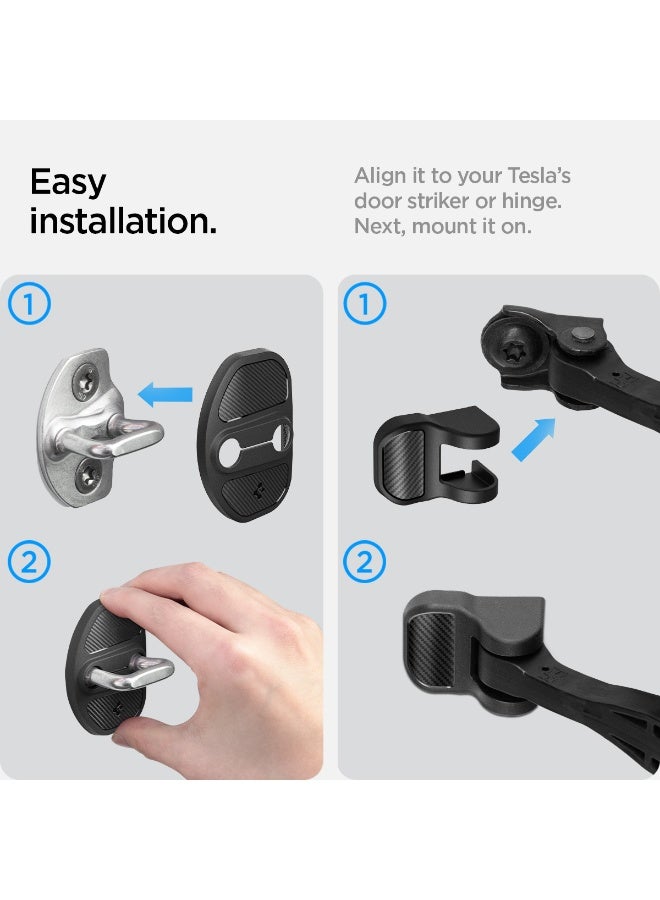 Spigen Door Striker and Hinge Cover for Tesla Model Y Juniper (2026/2025) and Model 3 Highland (2026/25/24) Standard, Premium & Performance Models - Set of 4 - Image 4
