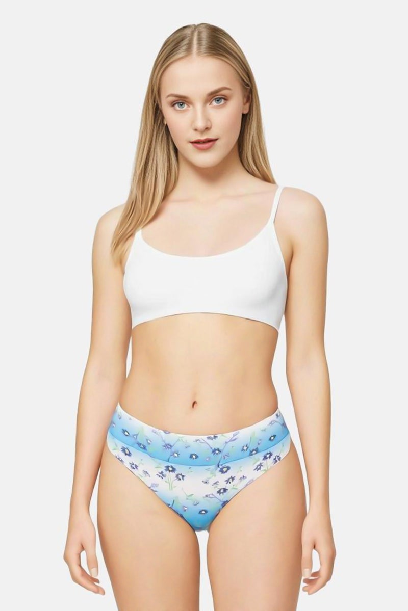 Aerie Women Floral Print Bikini Bottom, Multicolor  - Image 1