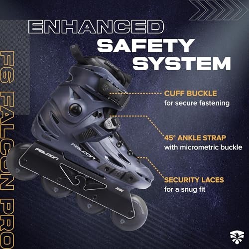 Flying Eagle F6 Falcon Pro Freeskates - Adult Inline Skates for Men, Adult Skates Urban, Mens Roller Skate Shoes, Skating Shoes, Inline Speed Skate - Midnight Blue, Men's Size: 8 US / 41 EU - Image 3