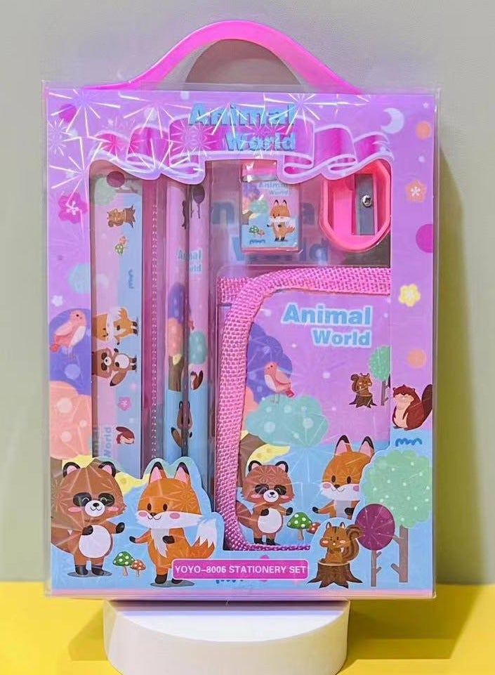 Generic Boys and Girls Stationery Sets - Beautiful classroom essentials with pencils, rulers, sharpeners, erasers, pencil cases and more - homework and study tools for boys and girls birthday gifts  - Image 1