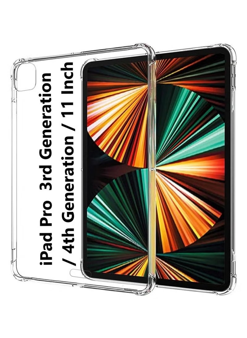 PROMASS iPad Pro 11 Inch Cover, Transparent Slim Silicone Case Flexible Soft TPU Shockproof Anti-Scratches Back Protective Cover for iPad Pro 11" 3rd/4th Generation 2021/2022 - Clear - Image 1