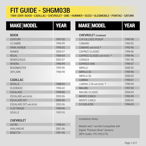 Scosche SHGM03B Car Speaker Wiring Harness Adapter - Compatible with Select 1984-2009 GM Vehicles - Car Audio Wire Harness for Aftermarket Speakers - Sold in Pairs - See Guide Images for Vehicle List - Image 4