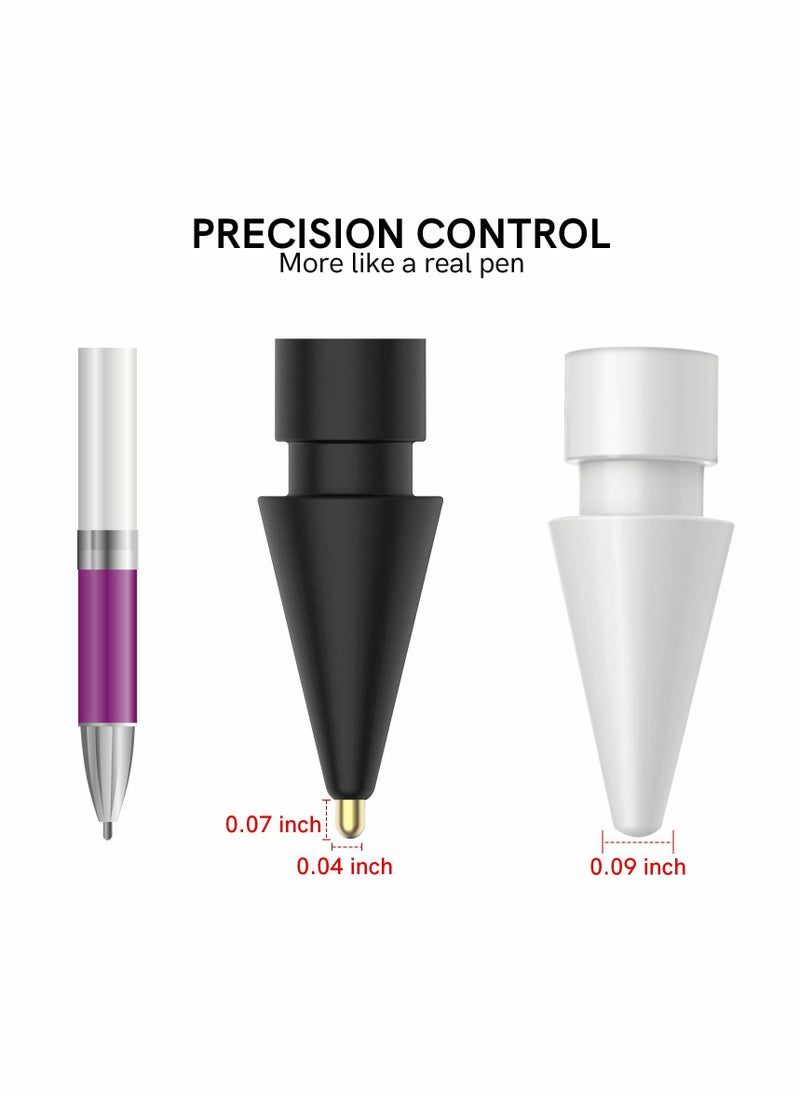 KASTWAVE - Replacement Tips for Apple Pencil, 2 Pack Compatible with Apple Pencil 2nd Gen and 1st Gen, No Wear Out Fine Point Precise Control Pen Like Nibs for Apple Pencil (Black 1.8mm) - Image 1