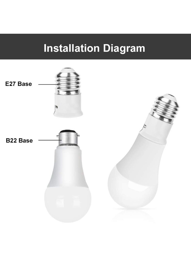 Barakah E27 to B22 Socket Converter, Screw to Bayonet Lamp Base Adapter, ES to BC Socket Adapter for LED, Incandescent, and CFL Bulbs, 6 Pack - Image 5