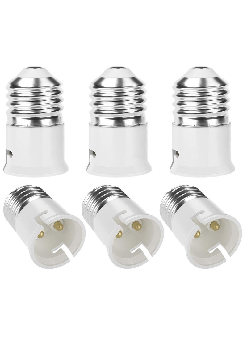 Barakah E27 to B22 Socket Converter, Screw to Bayonet Lamp Base Adapter, ES to BC Socket Adapter for LED, Incandescent, and CFL Bulbs, 6 Pack - Image 1