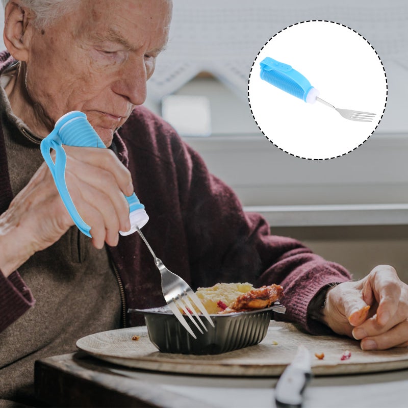 🍳 شوكة مريحة لكبار السن بتصميم مضاد للاهتزاز ومساعد تغذية مستقل - Image 1