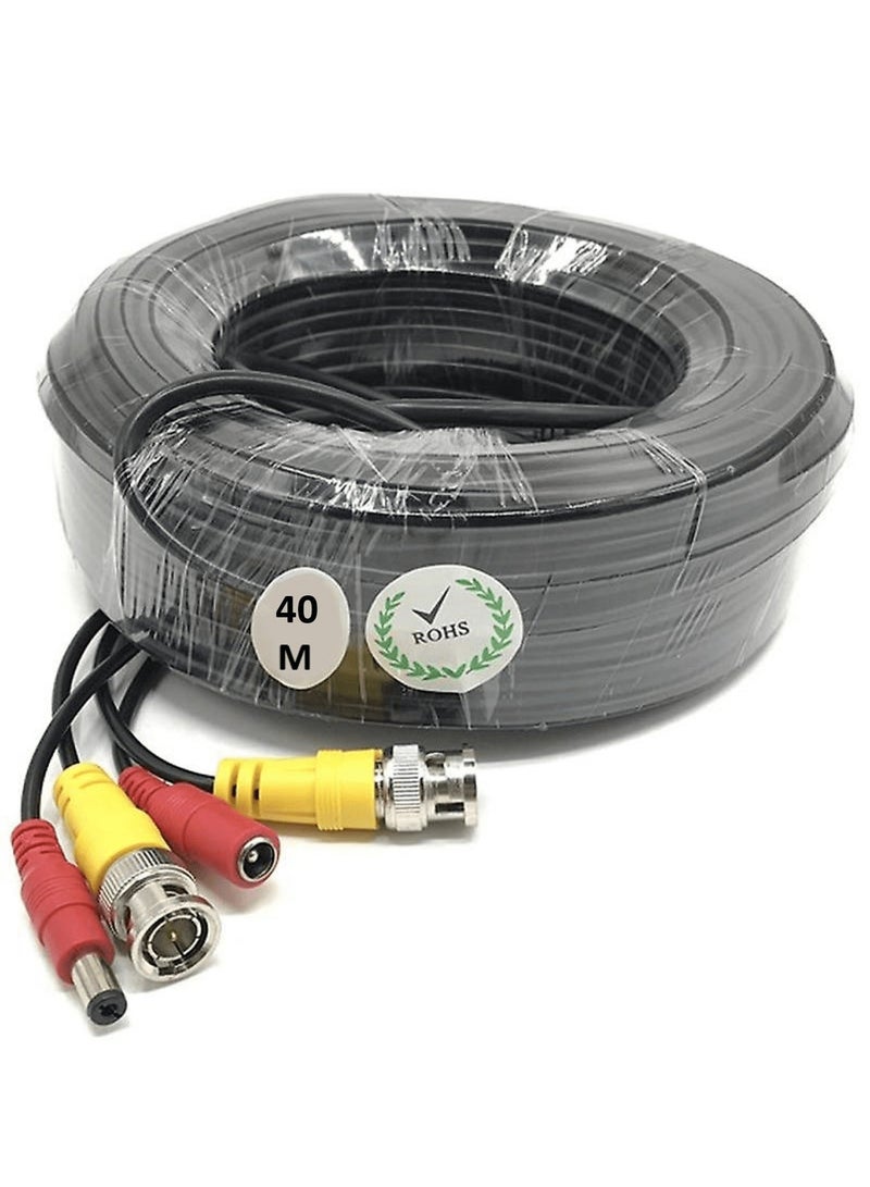 FUJISHKA 40M CCTV Cable Analogue Security Camera Video Wire Connector BNC DC Power Cord DVR - Image 5