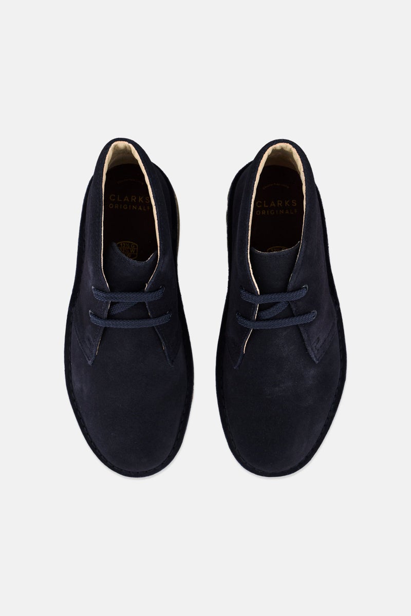 clarks Kids Boy Wide Lace Up Ankle Boots, Navy  - Image 3