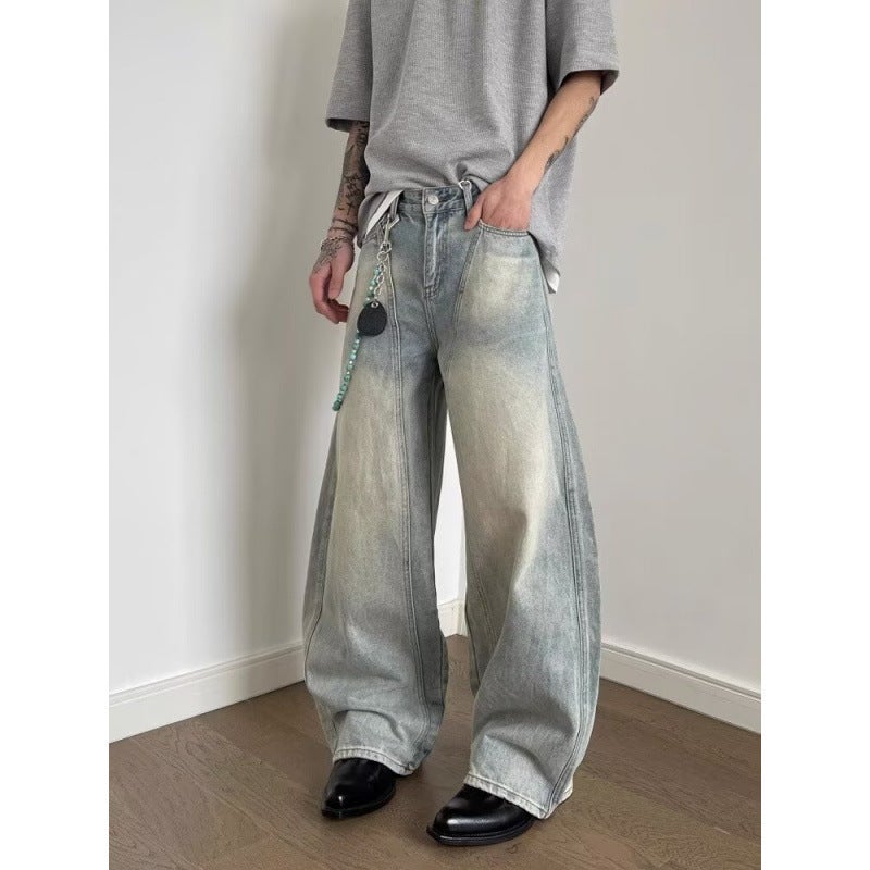 Unisex Classic Denim Jeans Loose Fit Daily Outdoor Wear - Image 2